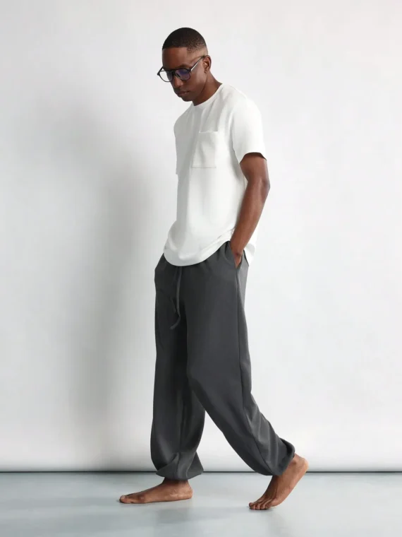 SUMWON Luxury Loungewear Set With Pocket Detail Soft Relaxed Fit Casual Home Athletic Sleep Wear Spring Summer Set