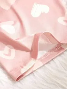 Tween Girls Navy Blue Flamingo Print Casual 2pcs Set (Long Pants & Short Sleeve Top) Loungewear