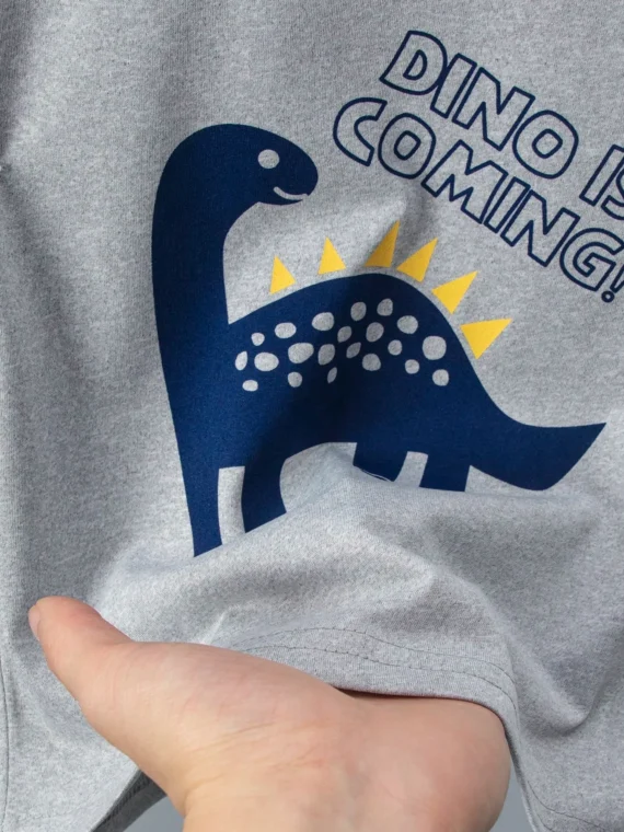 2pcs/Set Toddler Boys Cartoon Dinosaur Print Short Sleeve Pajama Set, Lightweight Spring/Summer Casual Home Outfit