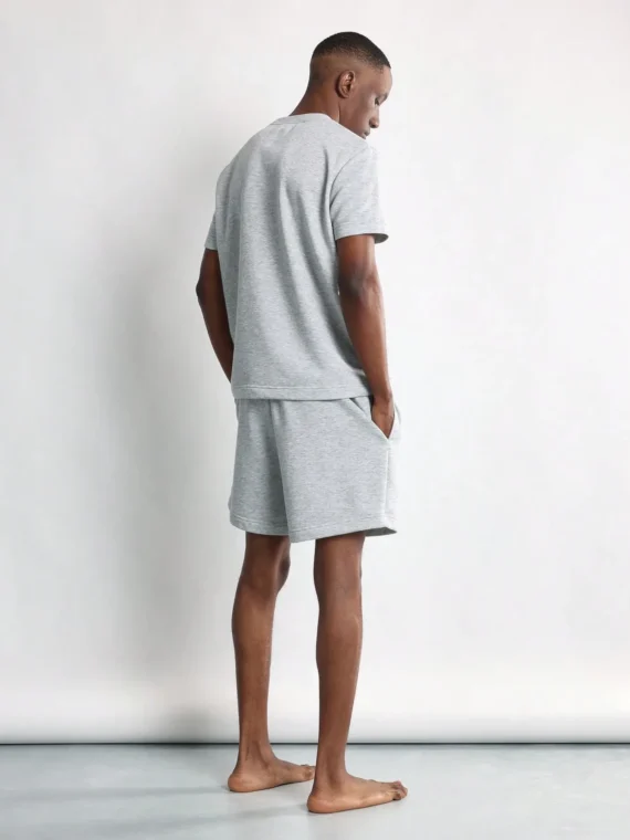 SUMWON No Sleep Club Loungewear Set Drawstring Shorts Matching T-Shirt Athletic Comfort Summer Gym Casual Home Coordinates