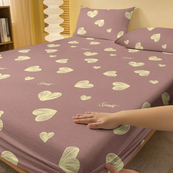 1pc Fashionable Minimalist Style Printed Milled Brushed Bedspread Bed Cover Dustproof Cover For Bedroom Home Textile Bedding