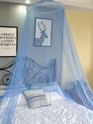 1pc Encrypted Dome Mosquito Net For 1.5m-1.8m Bed, Hanging Ceiling Or Freestanding, Nursery Canopy, Elegant Princess Style, Random Color