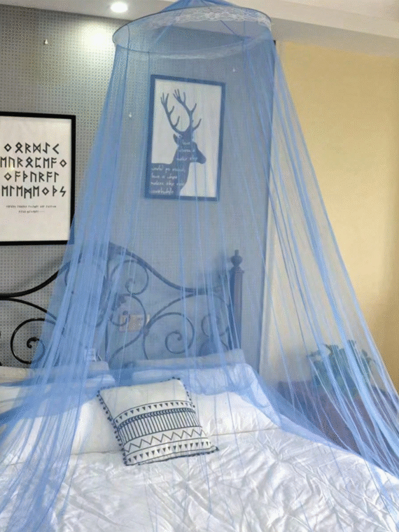 1pc Encrypted Dome Mosquito Net For 1.5m-1.8m Bed, Hanging Ceiling Or Freestanding, Nursery Canopy, Elegant Princess Style, Random Color
