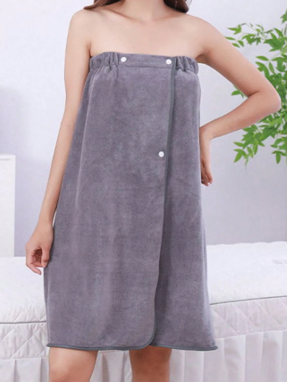 Thickened 300g Bath Skirt, Wearable As Shower Towel, Absorbent Large Bath Towel, White Bathrobe, Suitable For Salon, Outdoor Travel, Swimming, Beach Home Bathroom Decor Fall Decor Back To School For Beauty Salon Home Bathroom