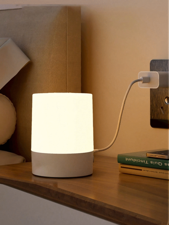 1pc 3-Color Dimmable Touch Sensor Nightlight, USB Powered Bedside Table Lamp, Mood Lighting For Bedroom, Living Room, Office