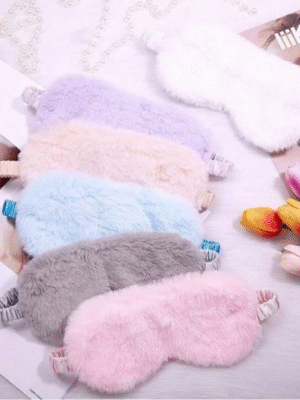 1 Pc Plush Eye Mask,Office And School Nap Blackout Eye Mask,Traveling Supplies,Gift For Family Coworkers And Friends