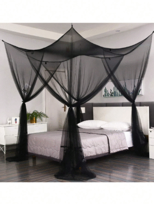 4-Corner Column Curtain Bed Cover, Elegant Mosquito Net, 4-Door Mosquito Net, Mosquito Net Bed Cover, Hanging Mosquito Net (Dome Mosquito Net Single Door), Household Bedroom Canopy Lace Curtain, Lace Bed Cover Curtain, Princess Bed Canopy Mosquito Net (No Light)