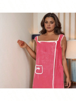 1pc, Coral Velvet Women's Bath Skirt, Wearable Bath Towel Wrap Women's Absorbent Beach Spa Gym Bathrobe, Slip Skirt Bath Cover Tube Skirt Pajamas Nightgown Summer Wedding Home Bathroom Decor Back To School