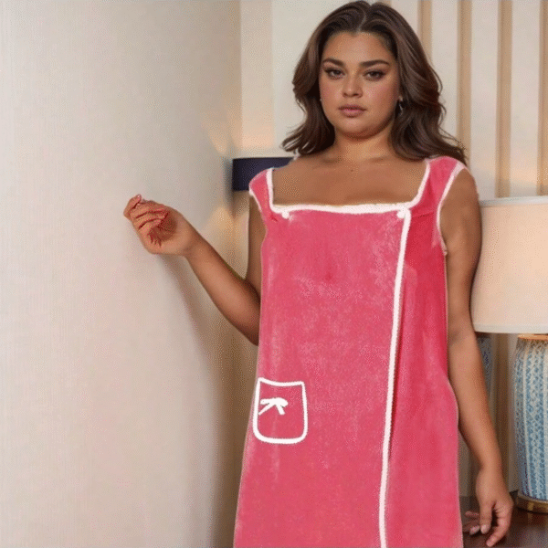 1pc, Coral Velvet Women's Bath Skirt, Wearable Bath Towel Wrap Women's Absorbent Beach Spa Gym Bathrobe, Slip Skirt Bath Cover Tube Skirt Pajamas Nightgown Summer Wedding Home Bathroom Decor Back To School