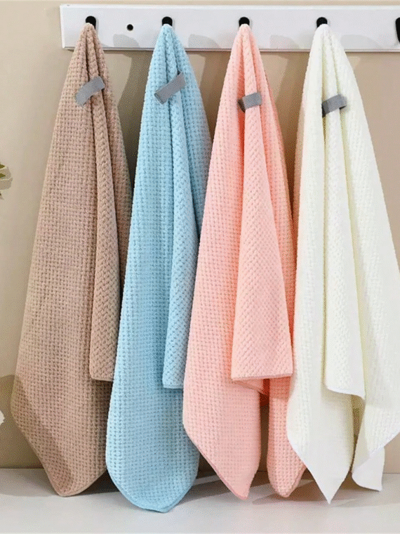 1pc Quick Drying Hair Towel Wrap Microfiber Hair Towel Wrap For Women - Fast Drying Turbans For Long, Thick, Curly Hair - Super Soft Hair Wrap Towels With Elastic Strap Large Microfiber Hair Towel Wrap For Women, Anti Frizz Hair Drying Towel With Elastic Strap, Fast Dry | Super Absorbent | Quick Dry Hair Turban For Wet, Curly, Long & Thick Hair Unfold To Make A Bath Towel Back To School Hair Bonnet