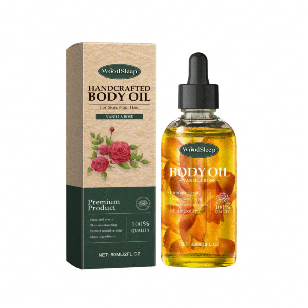 2pcs Handmade Vanilla Rose Body Oil, Nourishing, Moisturizing, Fine Texture, Easily Absorbed, Fragrant Massage Oil