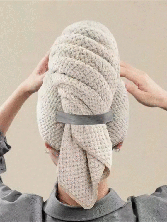 1pc Quick Drying Hair Towel Wrap Microfiber Hair Towel Wrap For Women - Fast Drying Turbans For Long, Thick, Curly Hair - Super Soft Hair Wrap Towels With Elastic Strap Large Microfiber Hair Towel Wrap For Women, Anti Frizz Hair Drying Towel With Elastic Strap, Fast Dry | Super Absorbent | Quick Dry Hair Turban For Wet, Curly, Long & Thick Hair Unfold To Make A Bath Towel Back To School Hair Bonnet