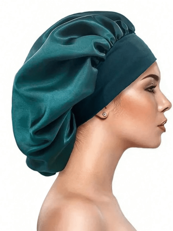 Satin Bonnet Silk Bonnet Hair Bonnet Jumbo Size For Sleeping Satin Bonnet Stretchy Tie Band For Women