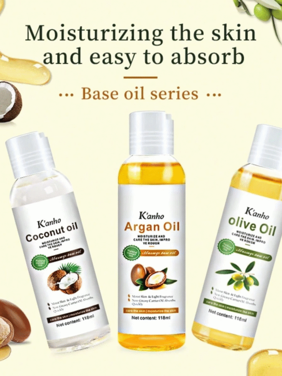 Kanho Coconut Oil Massage Base Oil 118Ml Natural Ingredients Selection Of Natural Plant Raw Materials Moisturize And Care Skin Improve Rough Soft Skin Easy To Absorb Bright Hair Friends Gift Birthday Gift 1Bottle Kh-075