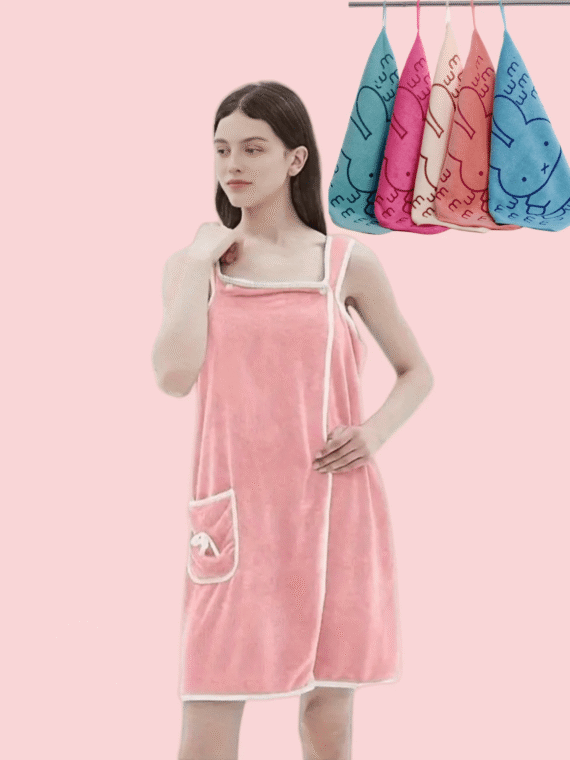 1PC Women Bath Towels(SIZE:80cm*135cm), Girls Wearable Fast Drying Bathing Beach Spa Bathrobes Wash Clothing, Shower Bath And Gym Towel,Super Soft Coral Fleece Bath Towel With Pockets,Women's Bath Towel Set, Wearable Bath Towel With Pocket