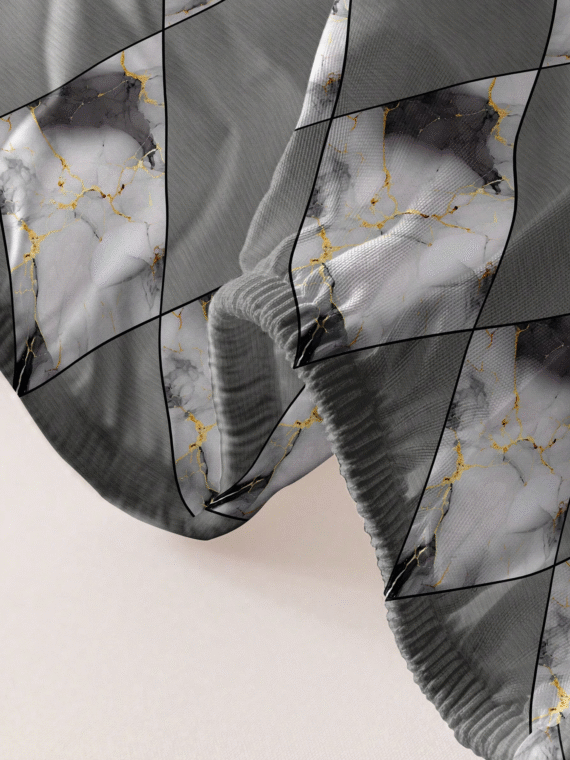 1pc Fashionable Simple Style Diamond Print Brushed Fitted Sheet Dustproof Cover For Bedroom Home Textile Bedding