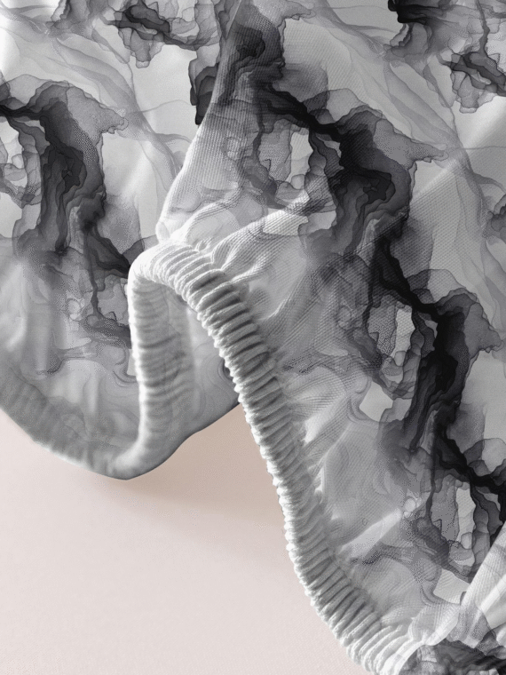 1pc Marble Pattern Fitted Sheet, Modern Abstract Marble Pattern Dust-proof Bedding Fitted Sheet For Bedroom