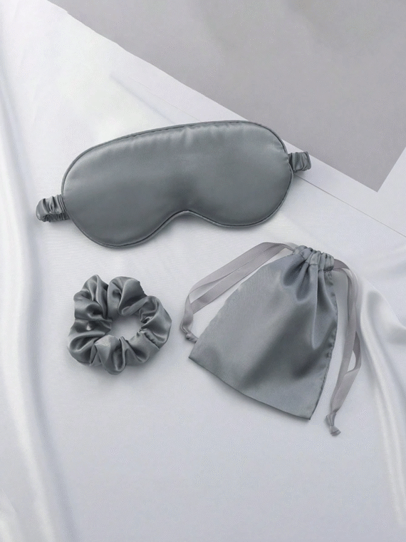 Artificial Silk Sleep Masks Set Satin Sleeping Eye Mask Hair Scrunchies Night Blindfold Blackout Eyeshades Eye Cover Wedding Bridesmaid Gifts Pink.Silk Satin Sleeping Eye Mask,Wear Resistant Pink Sleep Eye Mask Night Blindfold For Women And Men, Soft Breathable Blackout Eyeshade Eye Cover For Travel, Wedding Bridesmaid Gift