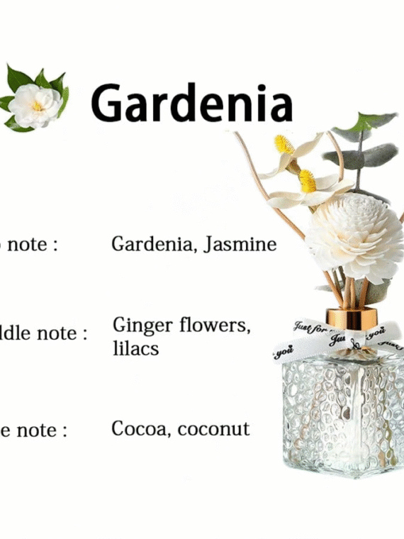 1 Set Aromatherapy Diffuser Kit (Includes Dried Flowers, Rattan), Indoor Fragrance Therapy, Natural Plant Mixed Essential Oil, Home Decor Fragrance, Flammeless Rattan Sticks Incense Decor, Long-Lasting Aroma, Suitable For Gifts, Birthdays, Christmas, For Indoor Bedroom, Study, Living Room, Bathroom, Etc.