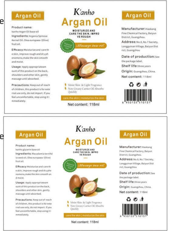 KANHO Argan Oil Massage Base Oil 118ml Natural Ingredients Selection Of Natural Plant Raw Materials Moisturize And Care Skin Improve Rough Soft Skin Easy To Absorb Bright Hair Friends Gift Birthday Gift 1bottle KH-068