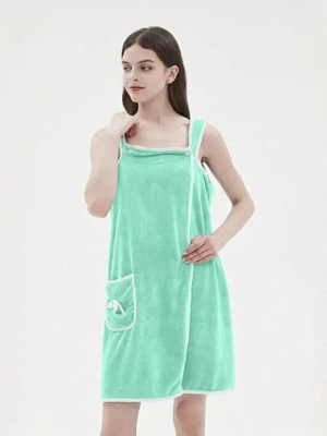 Thick Adult Coral Fleece Bathrobe With Hooded Robe And Towel, Absorbing Water, Soft, No Shedding, Oversized Home Bathroom Decor Fall Decor Back To School For Beauty Salon Home Bathroom