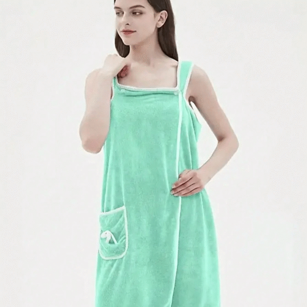 Thick Adult Coral Fleece Bathrobe With Hooded Robe And Towel, Absorbing Water, Soft, No Shedding, Oversized Home Bathroom Decor Fall Decor Back To School For Beauty Salon Home Bathroom