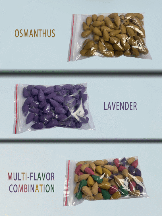 Backflow Incense Cones Waterfall Incense Rose Tulip Jasmine Lavender Rose For Backflow Incense Burner Holder Natural | Meditation & Yoga Gift Gifts Birthday Graduation